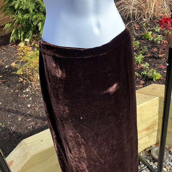 Eileen Fisher Silk/Rayon Wrapped Velvet Maxi Skirt - Picture 5 of 12